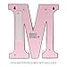 Barnyard Designs Metal Marquee Letter M Light Up Wall Initial Nursery Letter, Home and Event Decoration 9 Inch (Baby Pink)