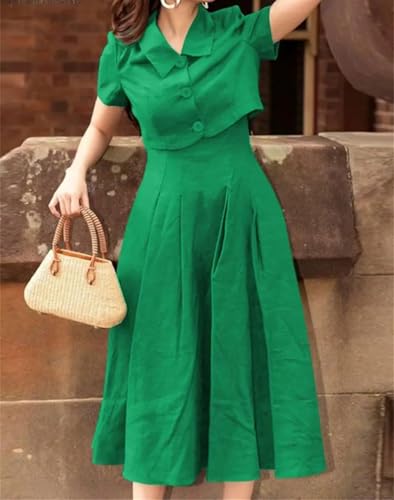 Women Two Piece Sets Summer Sets Office Short Sleeve Outwear and Skirt Outfits Casual Solid Suit2