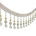 3yards Beading Fringe Trimming Long Beads Tassel Curtain Trim Ribbon Trim for Cover Edge Decorative (beige)