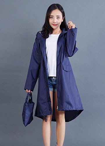 Amazon Bquel レディース レインコート トレンチ 女性用 雨具 通学 通勤 撥水加工 防水 コート おしゃれ レインコート ポンチョ 通販