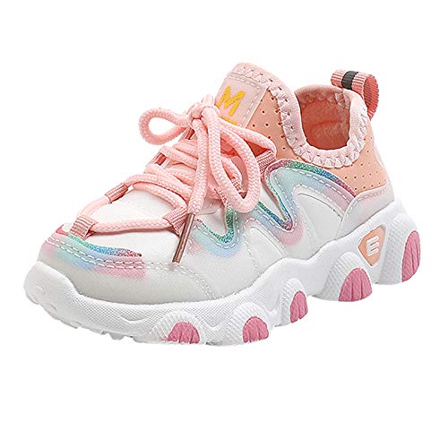 Running Light Kid Kids Soft Girls Baby Sneakers Lace Warm Shoes Winter Up Infant Toddler Leather (Pink, 18-24 Months) #TOP3