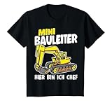 Der Traum vom Eigenheim rückt immer näher? Dann ist der Mini Bauherr und Mini Bauleiter jetzt Chef von der Baustelle. Lustiges Kinder Bagger Motiv und lustige Sprüche über Bagger. Denn der echte Bauleiter beim Richtfest ist der Junge im Kinderzimmer.