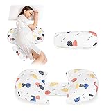 Uennm Cojín de Embarazo, Almohada de Embarazo, Almohada de Embarazo, Almohada de Doble cuña de algodón, Almohada de Apoyo para el Cuerpo, Abdomen, Espalda