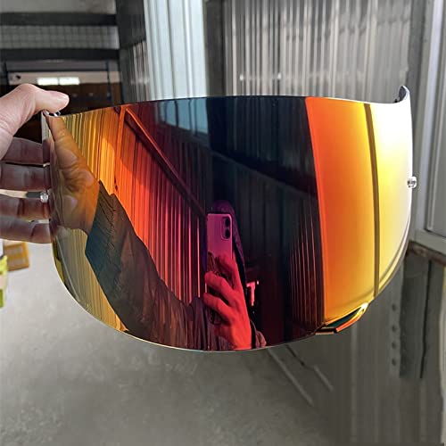 Visiere per Casco, Lente Compatible with Moto Compatible with A-G-V K1 K3SV K5 Capacete Revo Lens Shield Full Face Motorcycle Casmers Visors Ca-SCO(REVO New Clear Red)