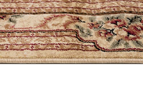 Miniatura 5 de Mazovia Alfombra Oriental - Diseño Oriental De Salón Grande - Pelo Corto - Alfombras De Habitación De Matrimonio Y Dormitorio - Motivo Oriental Adornos Tradicionales - Beige - 60x100 Cm