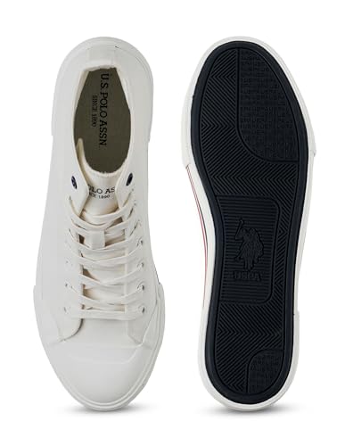 Image of U.S. Polo Assn. Mens VLAIR 2.0 Mid Top Sneaker Off White