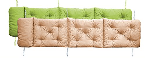 Meerweh Auflage, Deckchair für Liege, Wendekissen, Polsterauflage, Kissen, grün, 195.0x49.0x10.0 cm, 74097