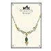 Downton Abbey Gold-Tone Crystal Belle Epoque Emerald Navette Drop Pendant Necklace, 16