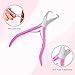 SIVOTE Hair Extension Beads Remover Pliers – Pink Stainless Steel Hair for Extensions – Microlink Hair Extension Pliers for Beads – Professional Extension Tool