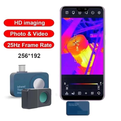 Thermal Camera 256×192 Card-Mounted Thermal Imaging Camera, 25 Hz Capture, Multilingual Support for Building Inspection miniatura 3