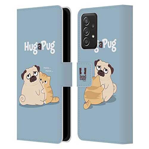 Étui carlin Galaxy A52 Head Case Designs housse portefeuille en cuir pour Samsung
