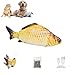 Juguete de gato para peces, juguete para gatos, juguete de gato de peluche interactivo, juguetes para peces movidos, simulación de peces eléctricos,carpas de césped