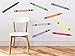 Sunny Decals Large Crayon Wall Decals - Set of 9 Removable Fabric Kids Wall Stickers (16 Inches Long)