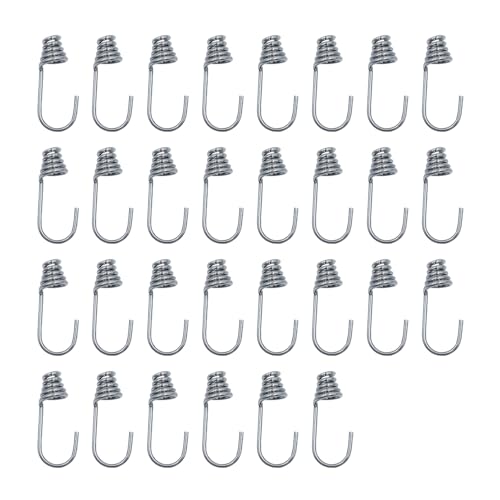 ONEBO Crochets Spirales,Crochets De Corde De Choc en MéTal,Crochet pour Tendeur,pour Baches, Vélo, Voiture, Luggee Fixation (25 * 12mm)