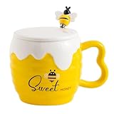 Somswcpass Funny Music Note Coffee Mug 13.5 Oz Ceramic Cup with 3D Handle Drink Milk Cocoa Tea Handmade Porcelain Mugs for Home Office Women Men Gift (Black Note)