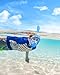 QingSong Kids Snorkel Mask Full Face, Snorkeling Set with Camera Mount, 180 Degree Panoramic View Snorkeling Gear Anti-Fog Anti-Leak