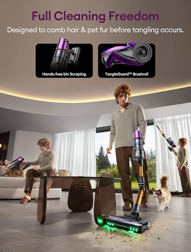 Ultenic U20 Mopper Bezprzewodowy Odkurzacz Myjący 2 w 1, 60kPa, Zbiornik Wody 230ml, Technologia GreenEye, Szczotka Anti-Tangle, Rurka Składana, 60 min, Filtr HEPA H13, do Sierści Zwierząt