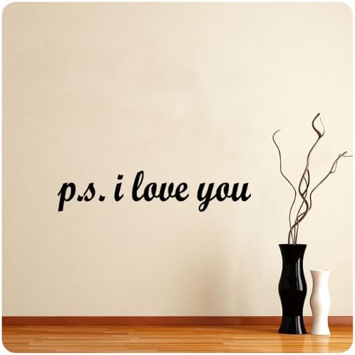 P.S. I Love You Wall Decal Decor Love Words Large Nice Sticker Text