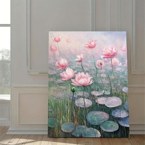 Peintures affiches et images art mural fleur de lotus rose en toile