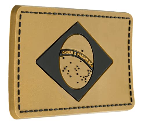 Patch Emborrachado Bandeira do Brasil 8cm x 4,5cm c/Fecho de Contato.
