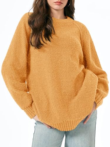 Image of Saodimallsu Womens Oversized Sweater Fuzzy Long Sleeve Casual Tunic Sweater