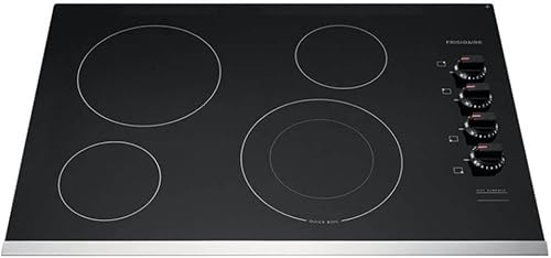 Frigidaire FFEC3025US - Placa de cocina eléctrica de 30 pulgadas, color negro, 4 quemadores