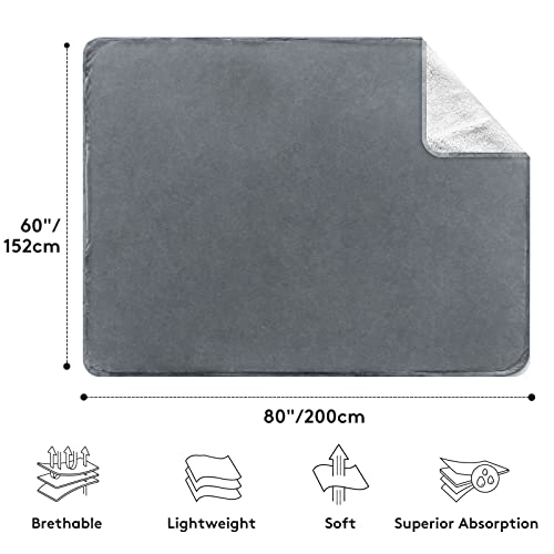 Dog Blanket Waterproof Reversible 60" x 80" - Pet Blankets for Large Medium Small Dogs Protects Bed Sofa Couch Chair Machine Washable Soft Plush Sherpa Puppy Throw Blanket - Image 3