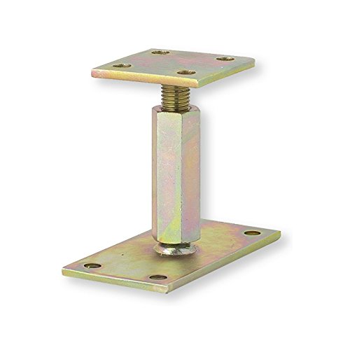 Pied de poteau réglable hauteur H110/180mm universel galvanisé Cover
