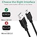 SaiTech IT 2 Pack USB 2.0 A to Mini 5 pin B Cable for External HDDS/Camera/Card Readers/MP3 Player-Black -35cm(1 feet)