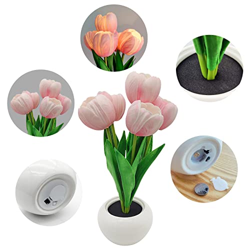 Goutool TULIP Desk Led Night Light For Home Living Room Decor Artificial Flower thumb #4