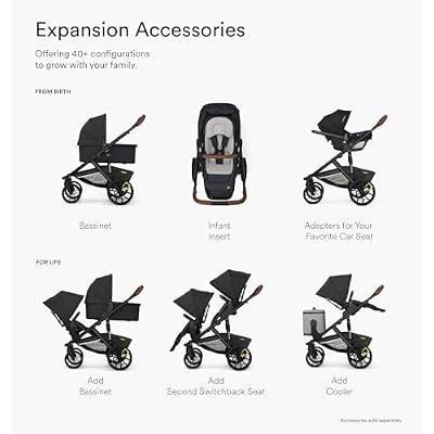 Veer Switch&Roll All-Terrain Convertible Stroller Grows from Infant to Toddler, Reversible Seat, One-Hand Fold, Adjustable Suspension & Never-Flat XL Tires, Machine Washable, JPMA Certified