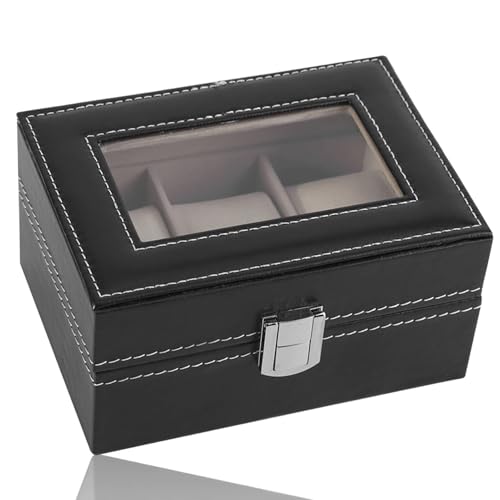 Caja De Reloj, Caja De Reloj Para Hombres Caja De Reloj Soporte De Reloj Vitrina De Reloj Organizador De Caja De Cuero De PU Organizador De Relojes Cajas De Almacenamiento De Relojes Para Almacenamien