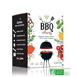 CULTIVEA® Kit BBQ Party listo para cultivar - Semillas 100% ecológicas y orgánicas - Cultiva y disfruta - Idea para regalo (Romero, Tomillo, Orégano, Tomate cherry, Pimiento)