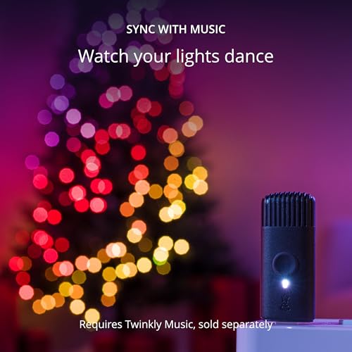 Twinkly Struny USB-C Candle 100 LED, łańcuch świetlny LED w kształcie świecy, lampki świąteczne, wielokolorowe światła LED RGB, mapowalne diody LED, kompatybilne z Alexa, Google Home, zasilanie USB-C