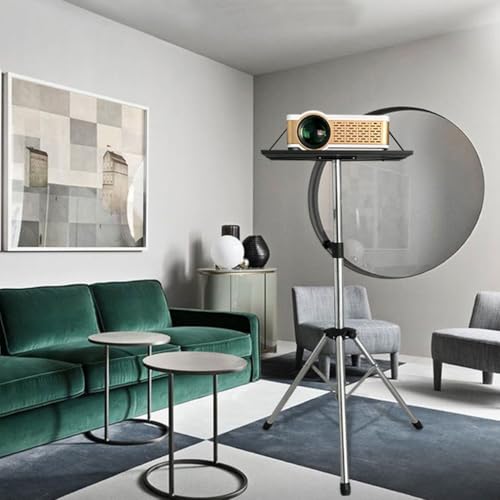 Support de projecteur télescopique en métal avec plateau stable et base robuste