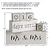 Lillium Wedding Day Countdown Calendar Blocks Sign - Counting Down Days Until Mr & Mrs - Wooden Engagement Gift Set for Engaged Couples – Bridal Shower Gift – Bride to Be – Rustic Gray