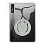 Clear case + gray ring