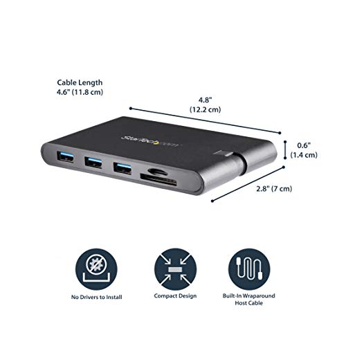 Adaptateur multiport USB-C StarTech HDMI VGA SD PD 85W noir - 3