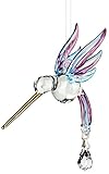 Woodstock Chimes Rainbow Maker Fantasy Glass Hummingbird Suncatcher, Winter Blue