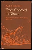 From concord to dissent;: Major themes in English poetic theory, 1640-1700 0859671445 Book Cover