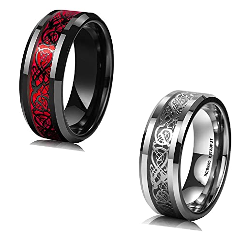 Image of MEENAZ Stainless Steel Stylish dragon celtic proposal Couple band thumb Silver Platinum Black Finger Ring combo for Men Mens gents unisex Boys Boyfriend MEN RINGS-AM067