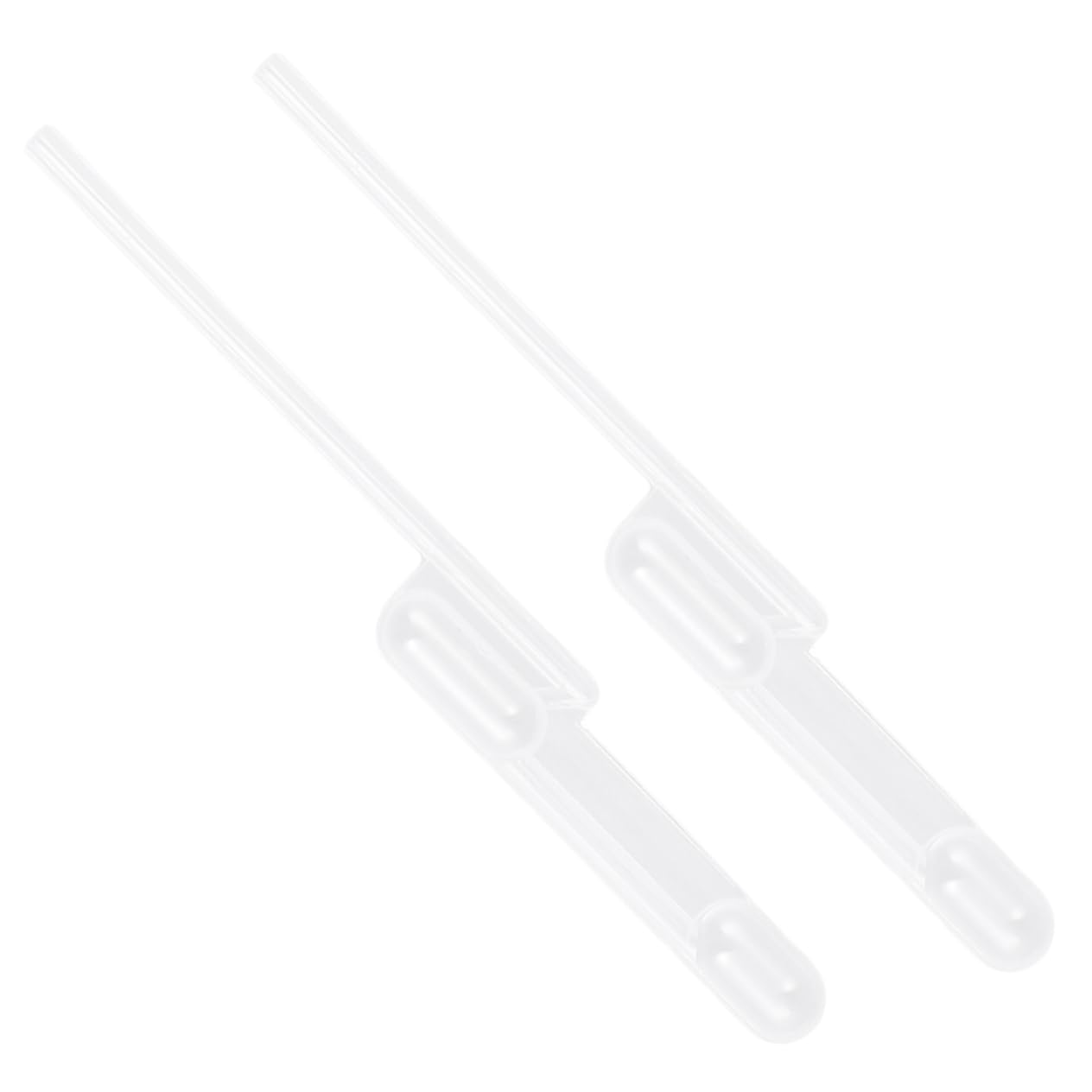 KICHOUSE 100pcs Pasteur Straw Double-Cell Buret White Micro Pipettes Pippettes Droppers