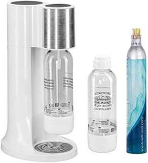 Levivo water bubbler set/drinking water bubbler starter set incl. 2 bubbler bottles of 1 l each made of PET and CO2 cylinder, classic soda maker for individual addition of carbon dioxide to tap water