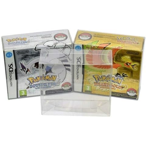 5 Pcs Box Protector for Pokemon Heart Gold / Soul Silver case Nintendo DS NTSC ONLY! Cover
