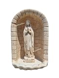 Grotta Di Lourdes Con Statua Della Madonna, Cappella Votiva Effetto Pietra, Decorazione Sa...