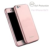 iPhone 6S Case, IPAKY Ultra Thin Perfect Fit 360 Degree Full Protection Hard Case with [Tempered Glass] For iPhone 6/6S 4.7'' (Rose Gold)