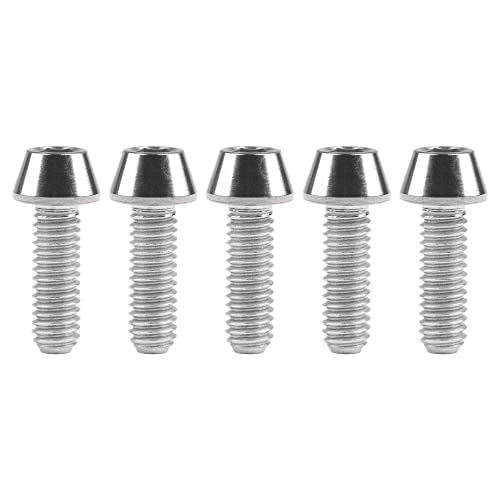 Ruifu M4 x8 15 20mm チタン合金六角穴付ボルト 5個入り (M4x12mm, チタン)