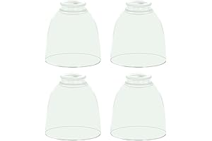 4 Pack Replacement Shade: Clear Globe Lampshades for Ceiling Fan