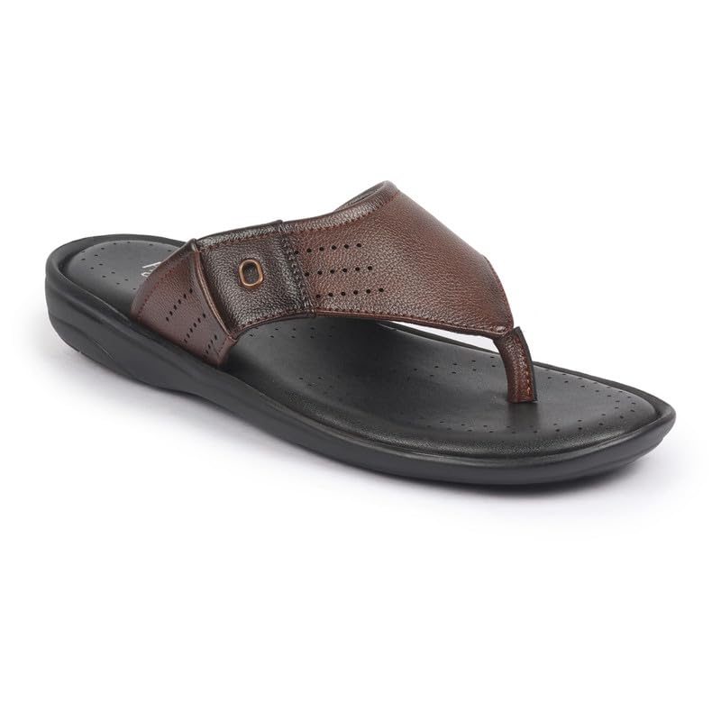 Image of FAUSTO Men's Open Toe Flip-Flop Slippers With Memory Cushion|Outdoor Slipper For Men