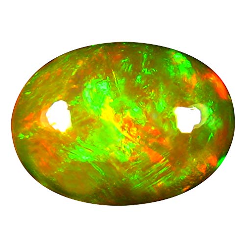Opale arc-en-ciel éthiopienne naturelle 4.00 ct cabochon ovale en vrac